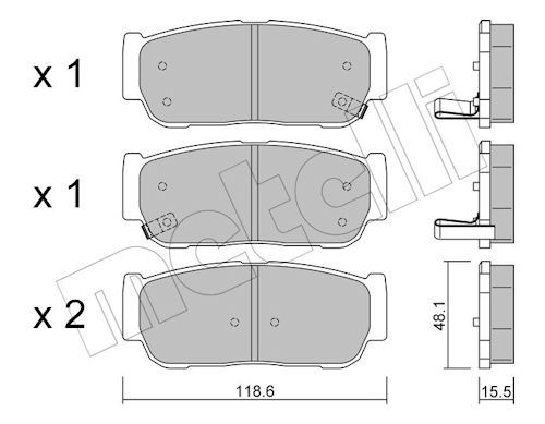 Гальмівні колодки дискові METELLI 2207270 - zapix
