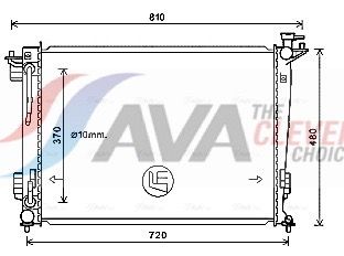 Радіатор охолодження двигуна AVA QUALITY COOLING HY2372 - zapix
