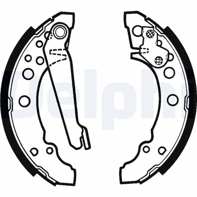 Тормозные колодки ручника (барабанные) DELPHI LS1276