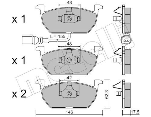 Гальмівні колодки дискові METELLI 2210280 - zapix