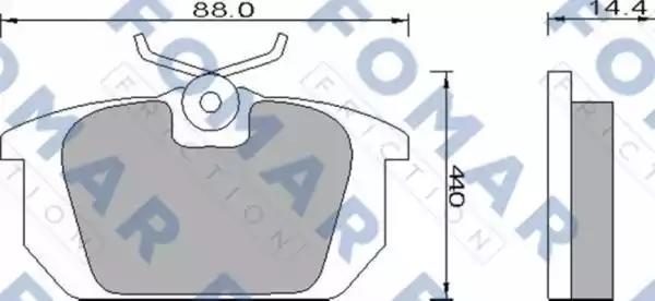 Гальмівні колодки дискові FOMAR FRICTION FO493881 - zapix