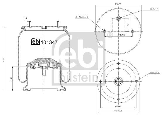 Пневматична підвіска FEBI BILSTEIN 101347 - zapix