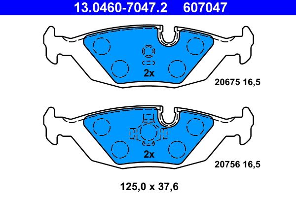 Гальмівні колодки дискові ATE 13046070472 - zapix