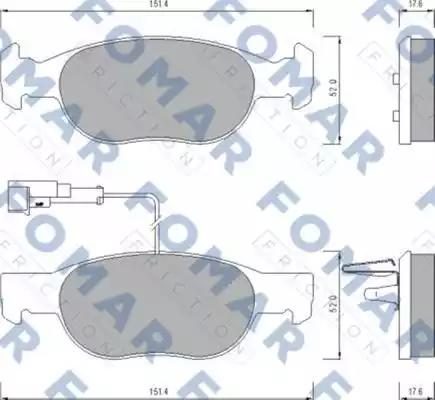 Гальмівні колодки дискові FOMAR FRICTION FO624381 - zapix
