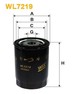 Масляный фильтр WIX FILTERS WL7219