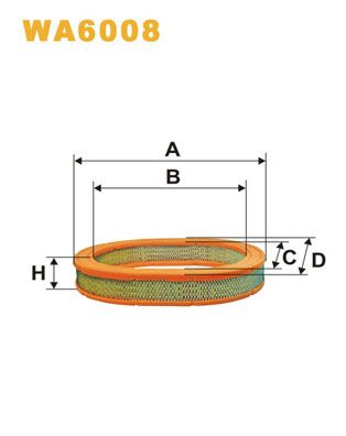 Повітряний фільтр WIX FILTERS WA6008