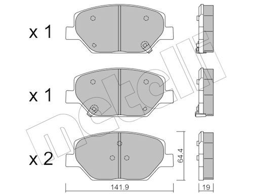 Гальмівні колодки дискові METELLI 2211780 - zapix