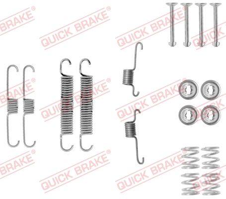 Монтажний комплект барабанних гальмівних колодок QUICK BRAKE 1050012 - zapix