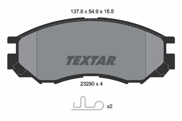 Гальмівні колодки дискові TEXTAR 2329002 - zapix
