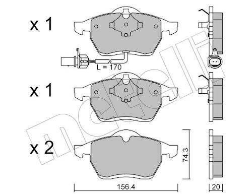 Гальмівні колодки дискові METELLI 2202791 - zapix