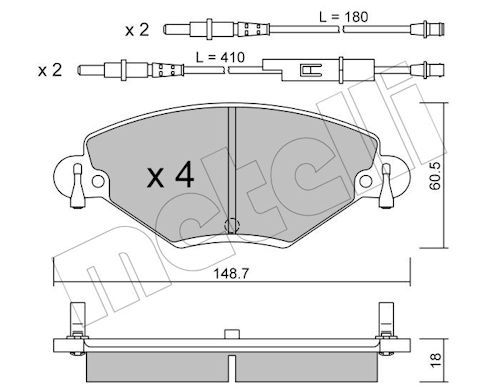 Гальмівні колодки дискові METELLI 2203310 - zapix