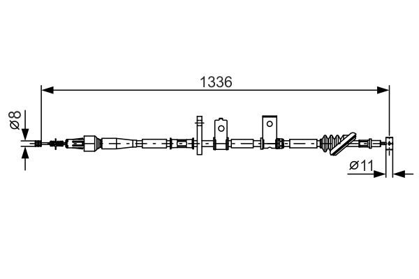 Трос ручного гальма BOSCH 1987482091 - zapix