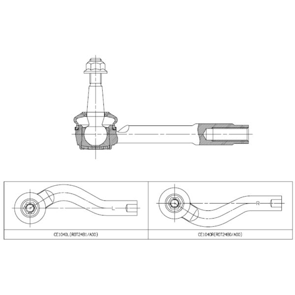 Наконечник кермової тяги CTR CE1040L - zapix