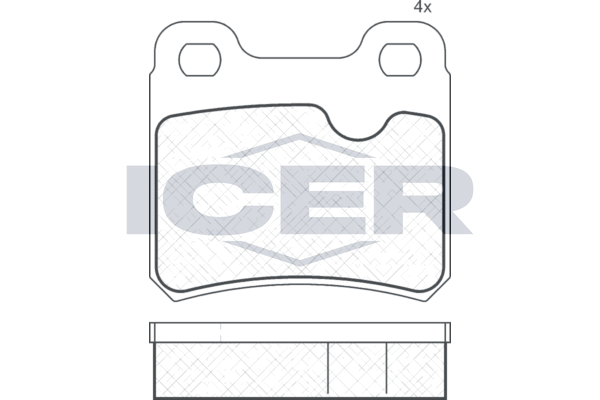 Гальмівні колодки дискові ICER 180807 - zapix