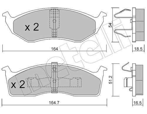Гальмівні колодки дискові METELLI 2203560 - zapix