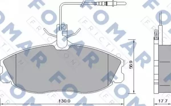 Гальмівні колодки дискові FOMAR FRICTION FO637581 - zapix