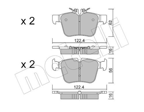 Гальмівні колодки дискові METELLI 2210200 - zapix