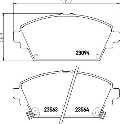 Гальмівні колодки дискові NISSHINBO NP8028 - zapix