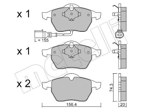 Гальмівні колодки дискові METELLI 2201814 - zapix