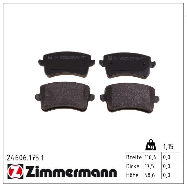 Гальмівні колодки дискові ZIMMERMANN 246061751 - zapix