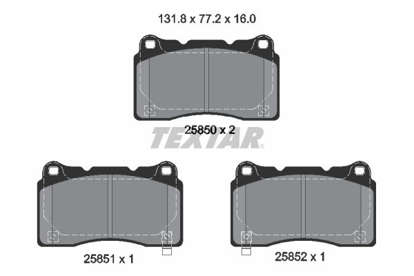 Гальмівні колодки дискові TEXTAR 2585001 - zapix