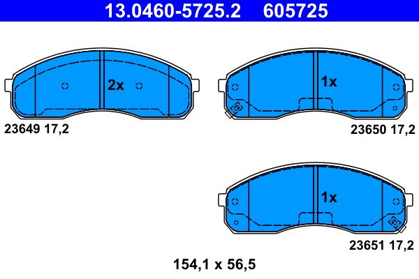Гальмівні колодки дискові ATE 13046057252 - zapix
