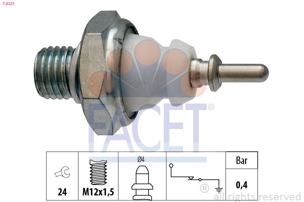 Датчик тиску оливи FACET 70221 - zapix