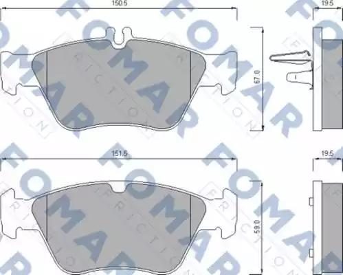 Гальмівні колодки дискові FOMAR FRICTION FO637781 - zapix