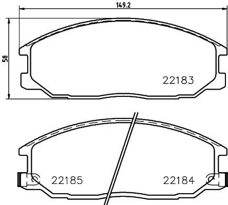 Гальмівні колодки дискові NISSHINBO NP6109 - zapix