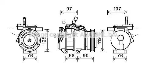 Компресор кондиціонера AVA QUALITY COOLING KAK161 - zapix