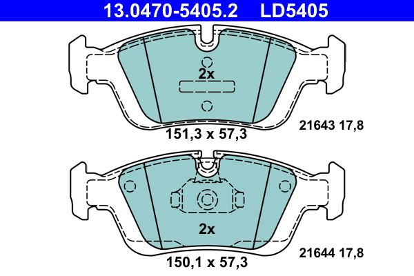 Гальмівні колодки дискові ATE 13047054052 - zapix