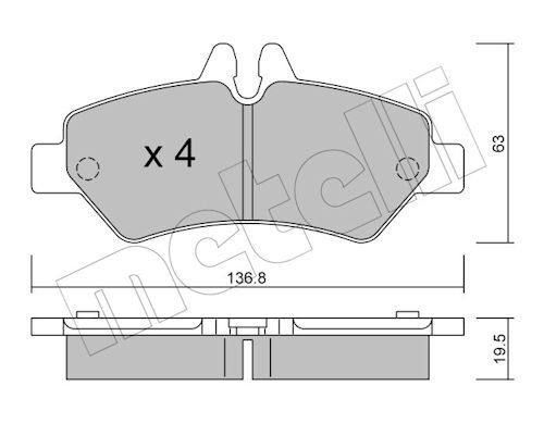 Гальмівні колодки дискові METELLI 2206720 - zapix