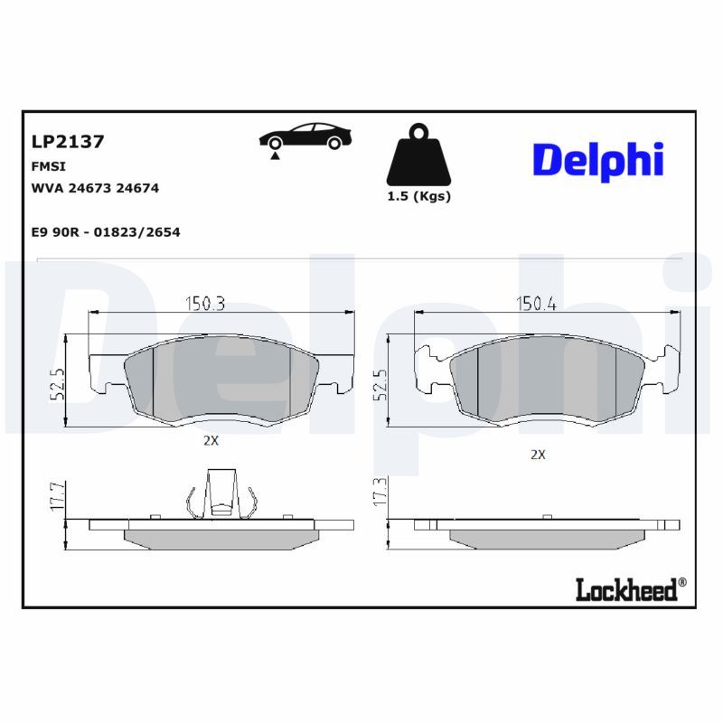 Гальмівні колодки дискові DELPHI LP2137 - zapix