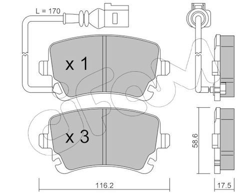 Гальмівні колодки дискові CIFAM 8225540 - zapix
