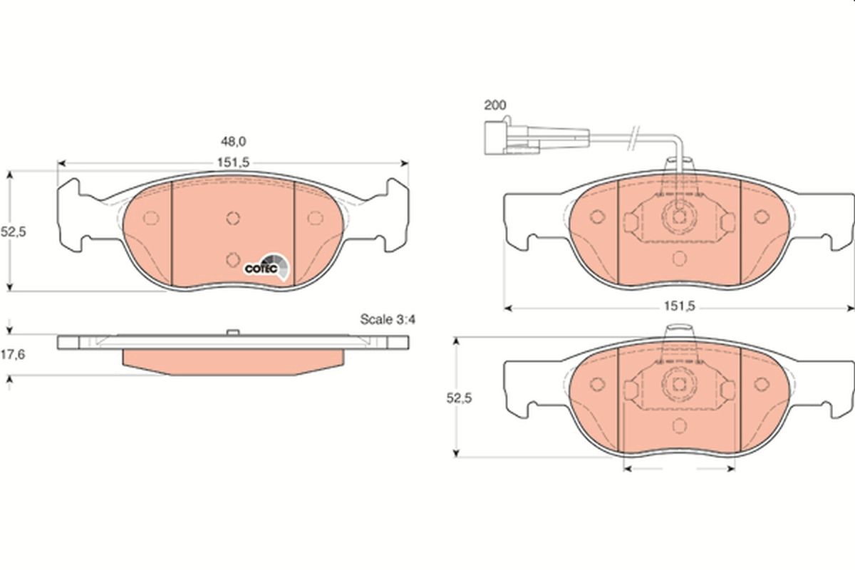 Гальмівні колодки дискові TRW GDB1291 - zapix
