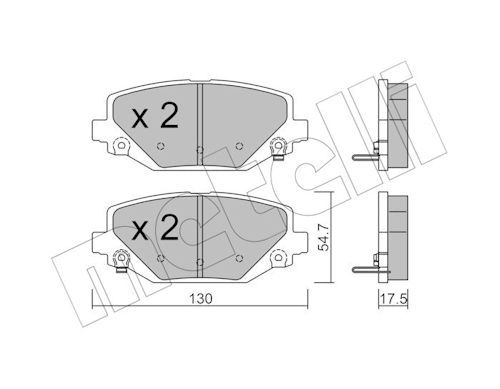 Гальмівні колодки дискові METELLI 2209470 - zapix