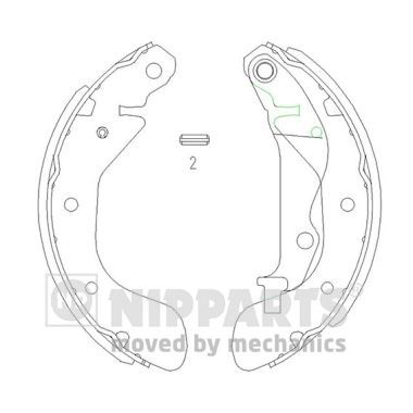 Гальмівні колодки ручника (барабанні) NIPPARTS J3500907 - zapix