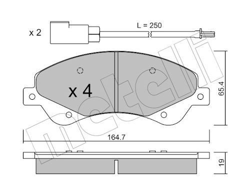 Гальмівні колодки дискові METELLI 2206790 - zapix