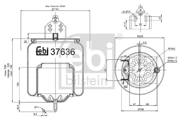Пневматична підвіска FEBI BILSTEIN 37636 - zapix