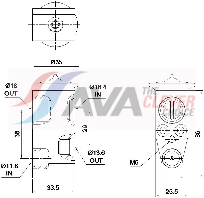 Клапан ТРВ (терморегулюючий клапан) AVA QUALITY COOLING VN1458 - zapix