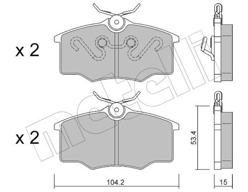 Гальмівні колодки дискові METELLI 2205370 - zapix