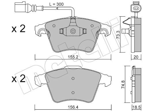 Гальмівні колодки дискові METELLI 2205522 - zapix