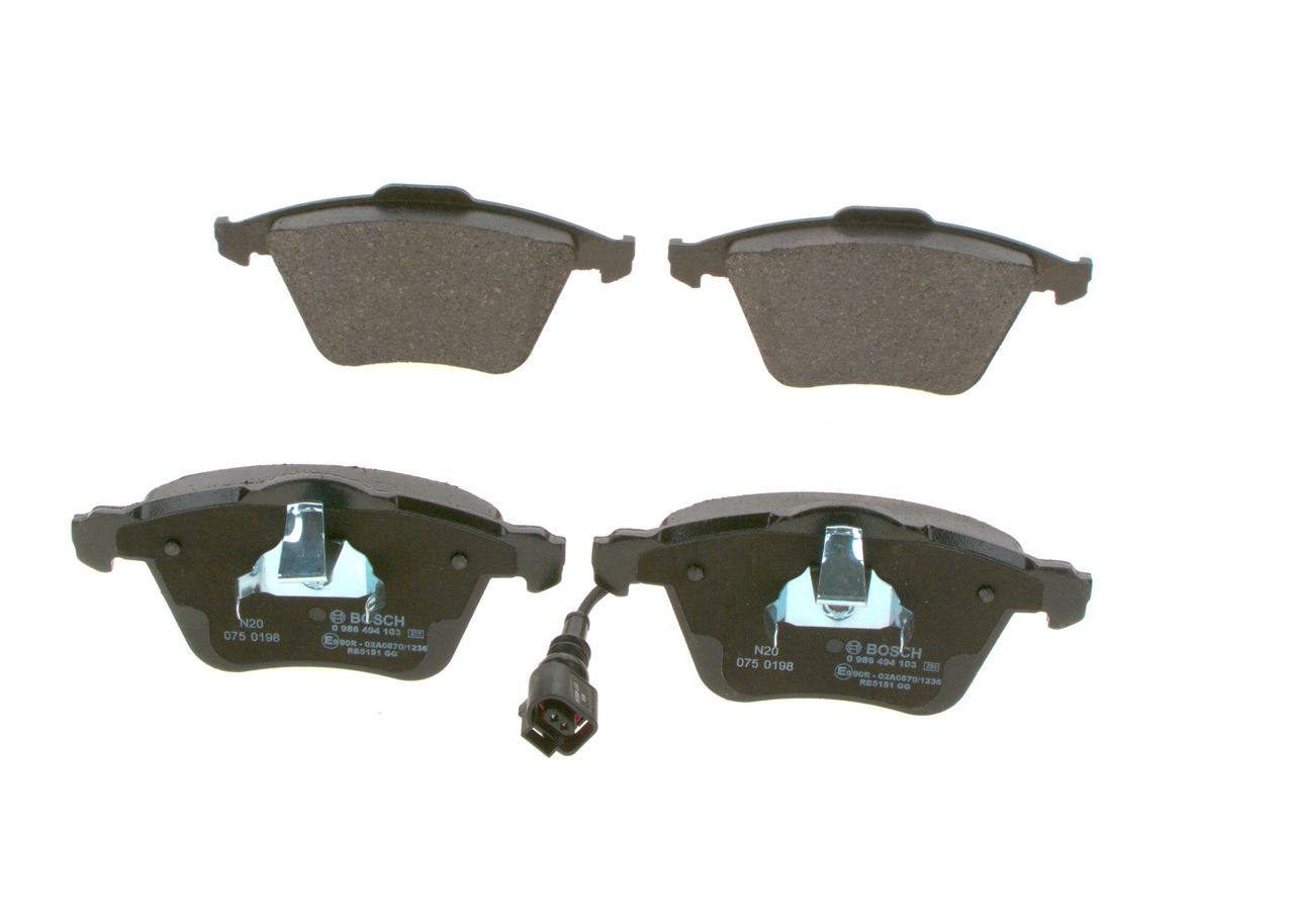 Гальмівні колодки дискові BOSCH 0986494103 - zapix