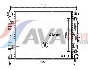 Радіатор охолодження двигуна AVA QUALITY COOLING HY2351 - zapix