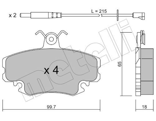 Гальмівні колодки дискові METELLI 2201200K - zapix