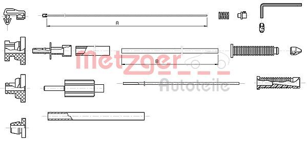 Трос газу METZGER 101179 - zapix