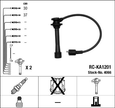 Кабелі запалювання NGK 4066 - zapix