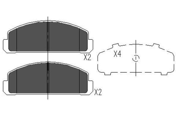 Гальмівні колодки дискові KAVO PARTS KBP4515 - zapix