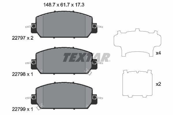 Гальмівні колодки дискові TEXTAR 2279701 - zapix