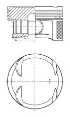 Поршень KOLBENSCHMIDT 41766600 - zapix